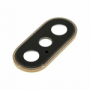 iPhone Xs / XsMax gold стекло камеры в рамке (Артик.ГС-754)