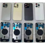 iPhone 16ProMax (Premium) Natural Titanium (Натурал титан) Big (Большой вырез) (Оригинальная коллаборация) Крышка в сборе с окошками камеры (Артикул.ГС--509-1)