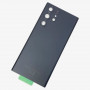 Samsung S22 Ultra 5G / SM-S908 B (Premium) Phantom Black (Черный) Стеклянная крышка в сборе с окошками камеры (Артик.ГС-546)