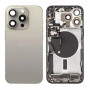 iPhone 15Pro (Premium) (1 SIM) Natural Titanium (Натурал титан) (CE/RU/A) (С надписью) Корпус (Артикул.ГС-593)