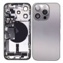 iPhone 15Pro (Premium) (1 SIM) Black Titanium (Черный титан) (CE/RU/A) (С надписью) Корпус (Артикул.ГС-593)