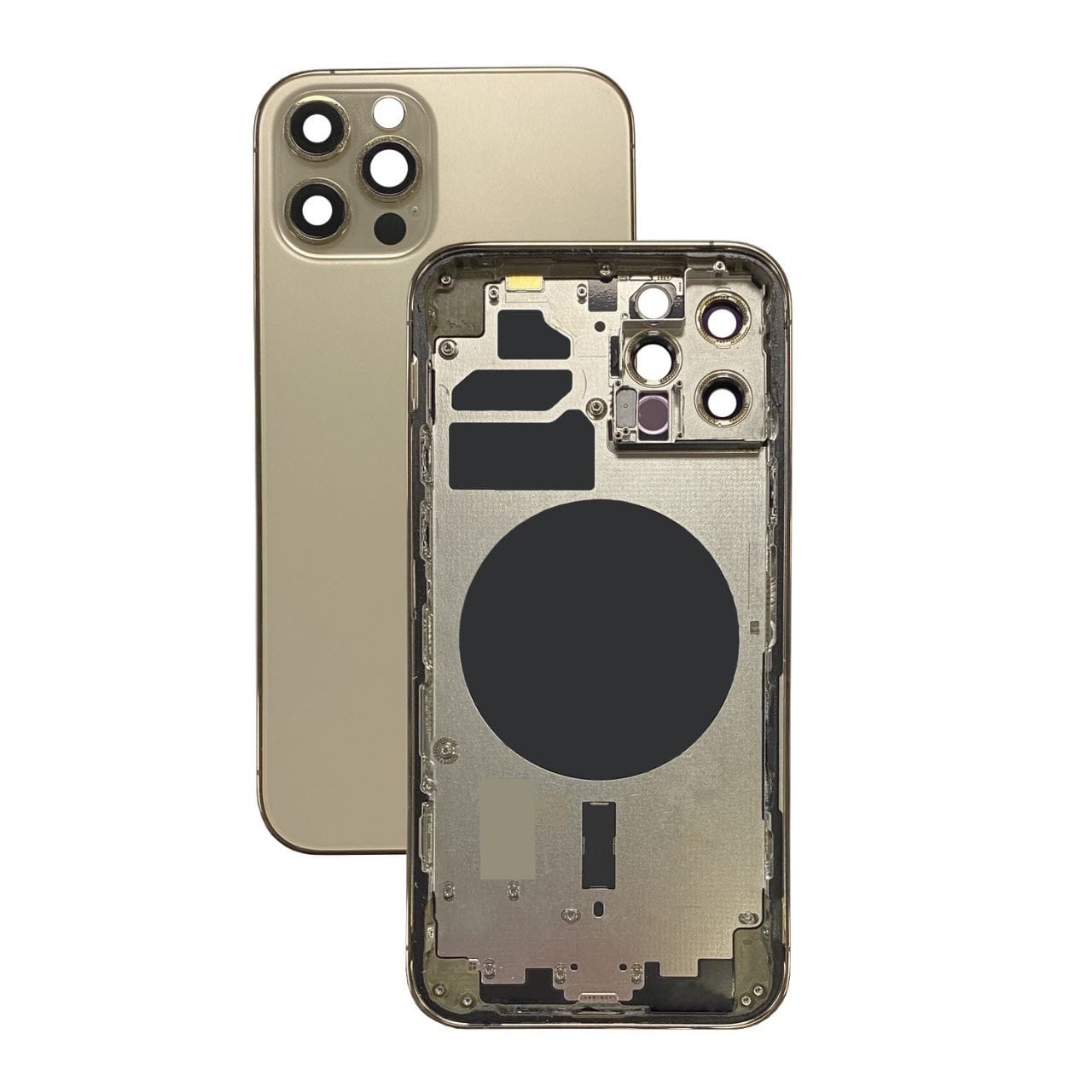iPhone 12ProMax Gold (Золотой) (CE/RU/A) (С надписью) Корпус (Артикул.ГС-527-6)