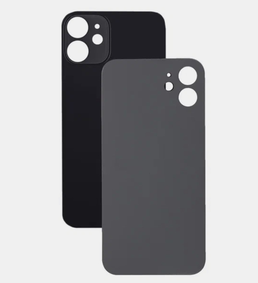 iPhone 12Mini (HQ) Black (Черный) Big (Большой вырез) Крышка (Артикул.ГС-526)