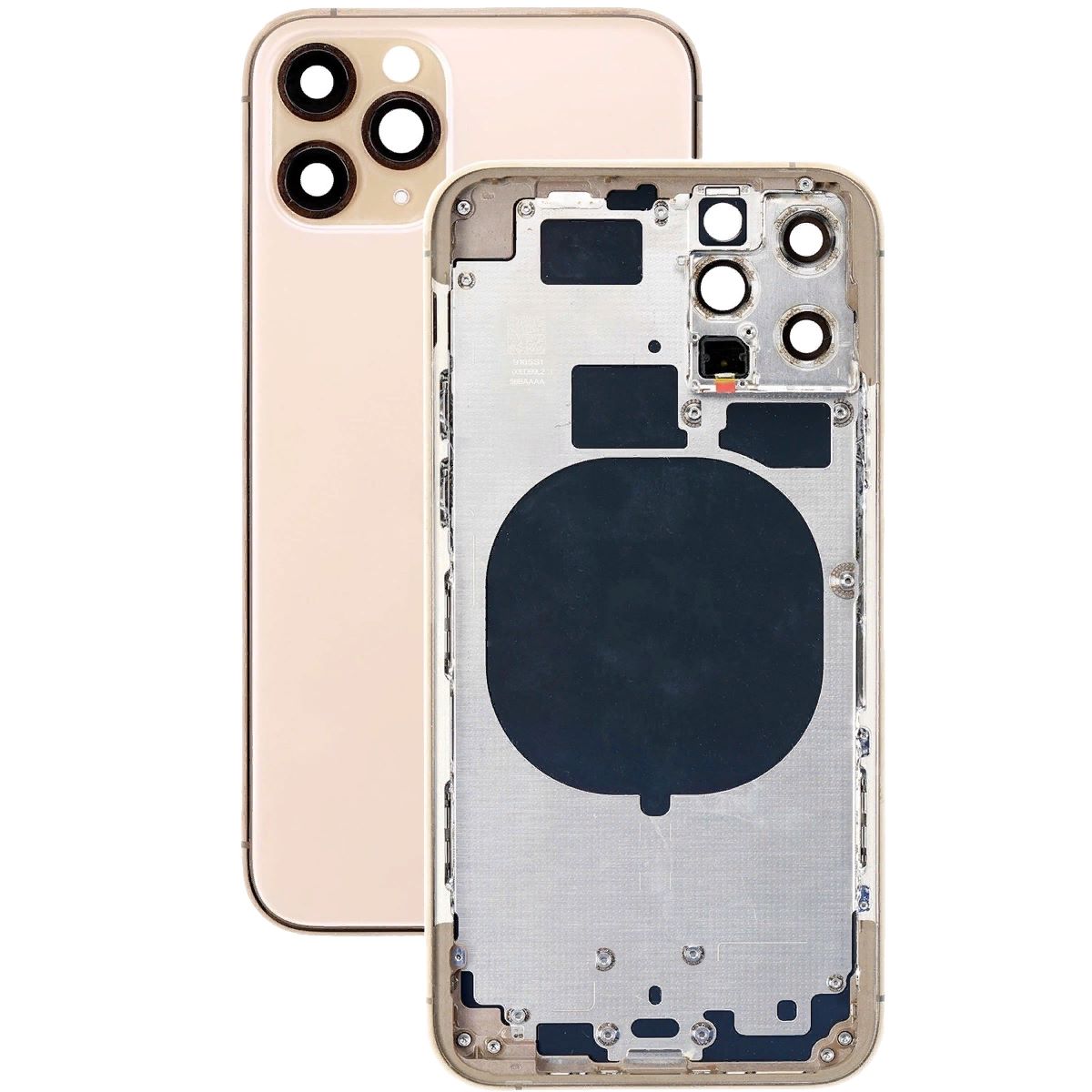 iPhone 11ProMax Gold (Золотой) (CE/RU/A) (С надписью) Корпус (Артикул.ГС-527-5)