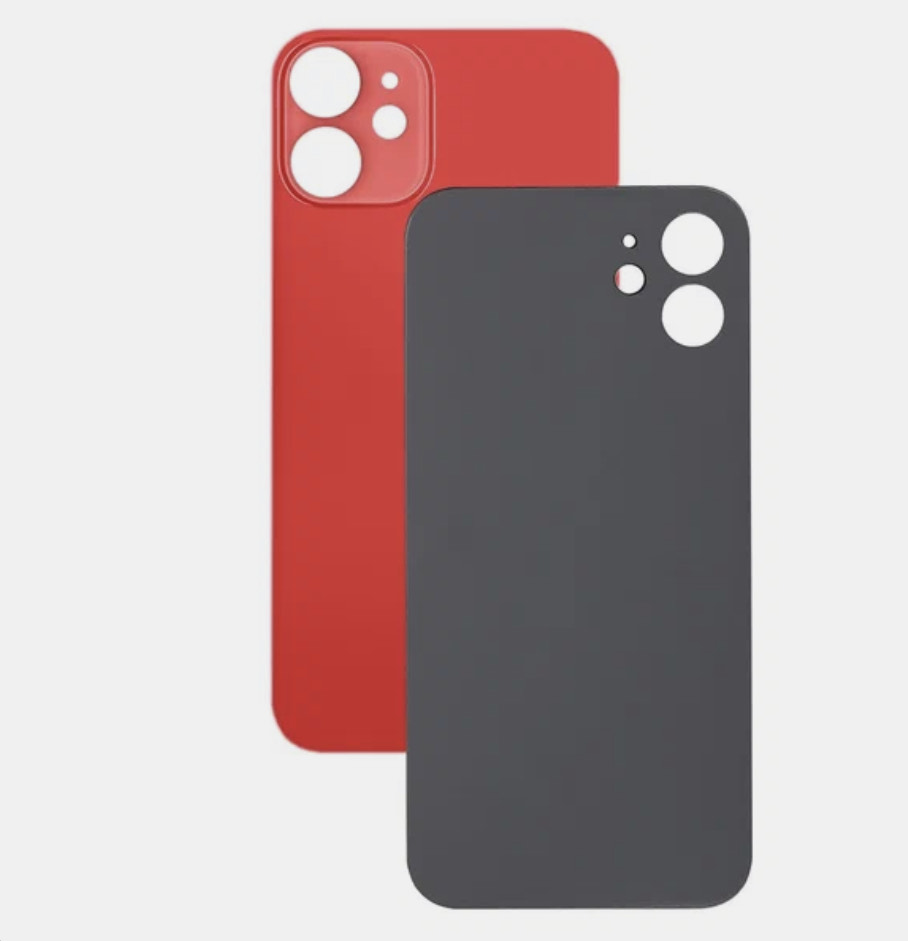 iPhone 12Mini (HQ) Red (Красный) Big (Большой вырез) Крышка (Артикул.ГС-526)