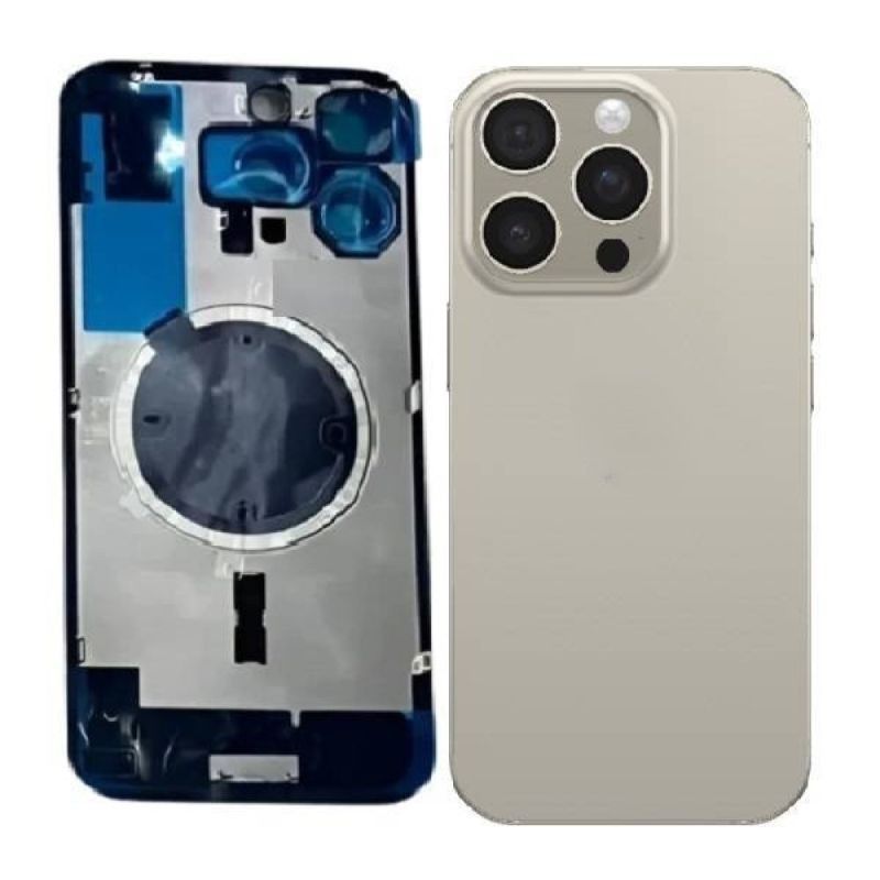 iPhone 16Pro (Premium) (1 SIM) Desert Titanium / Gold (Золотой титан) (CE/RU/A) (С надписью) Корпус (Артикул.ГС553)